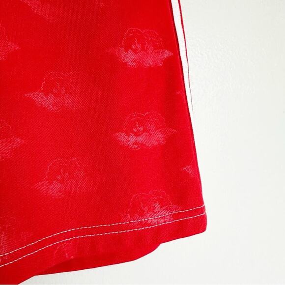 Adidas Women Originals x Fiorucci Jacquard Trefoil Red Mini Skirt - Picture 5 of 9